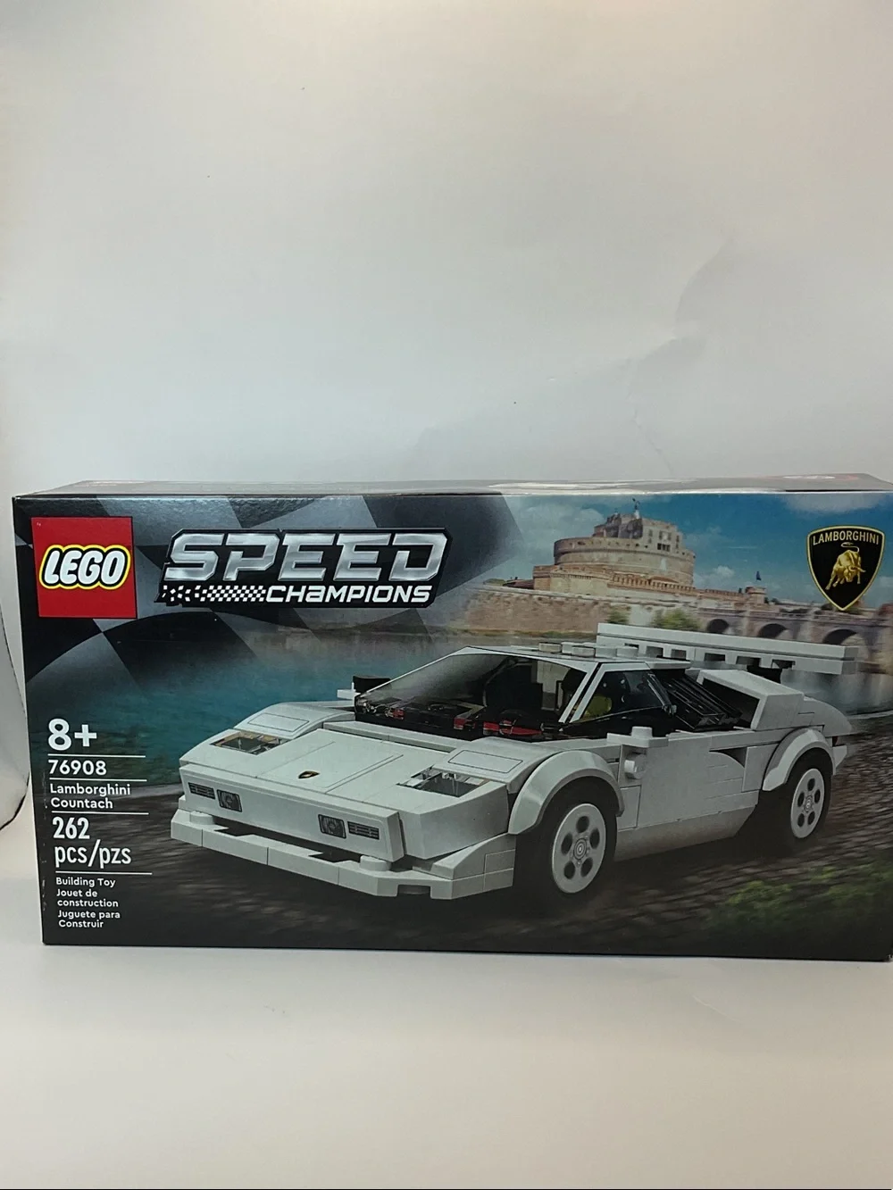 LEGO 76908 Speed Champions White Lamborghini Countach Model Car